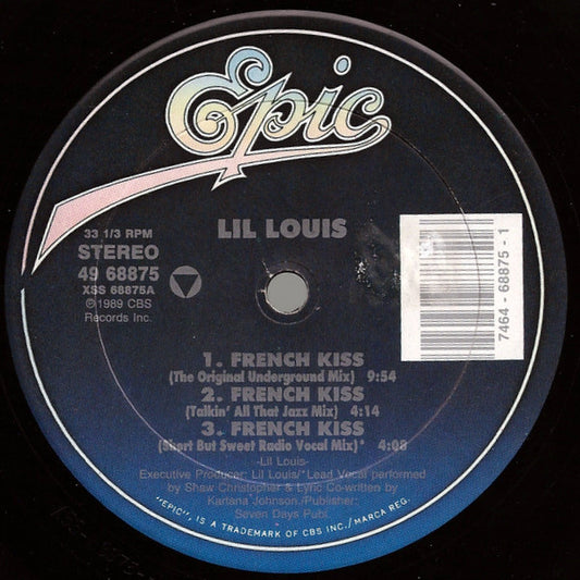 Lil Louis French Kiss - 1989-Electronic House ( Vinyl, 12", 33 ⅓ RPM, Misprint, Stereo )