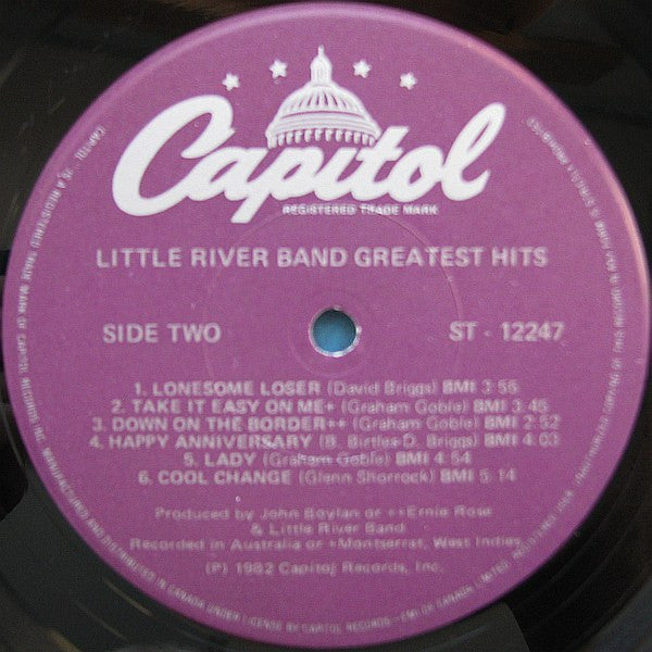 Little River Band ‎– Greatest Hits -1982 - Pop Rock (vinyl)