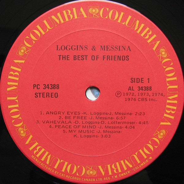 Loggins And Messina ‎– The Best Of Friends -1976- Classic Rock vinyl