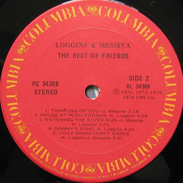 Loggins And Messina ‎– The Best Of Friends -1976- Classic Rock vinyl