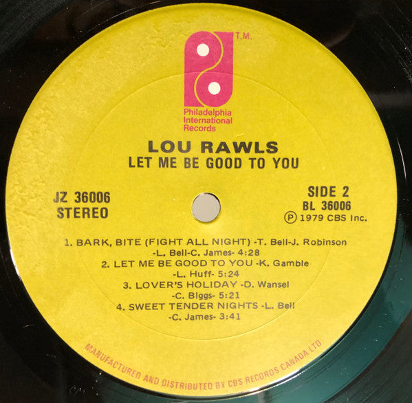 Lou Rawls – Let Me Be Good To You - 1979-Funk / Soul (VInyl)