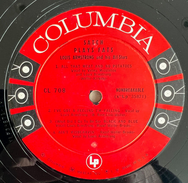 Louis Armstrong And His All-Stars – Satch Plays Fats: A Tribute To The Immortal Fats Waller By Louis Armstrong And His All-Stars - 1955 Genre: Jazz Style: Swing (Vinyl)