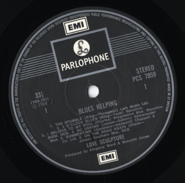 Love Sculpture – Blues Helping - Rock Style: Blues Rock - 1968-Rock Style: Blues Rock (Rare Vinyl) NMint !