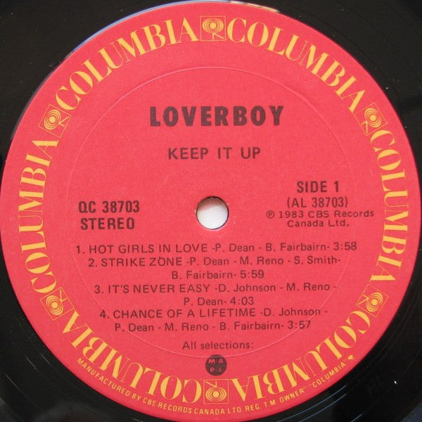 Loverboy ~ Keep It Up -1983 Pop Rock ( vinyl ) NM