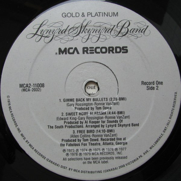 Lynyrd Skynyrd – Gold & Platinum  2lps- 1979-Rock Style: Southern Rock, Classic Rock (Vinyl) cover wear
