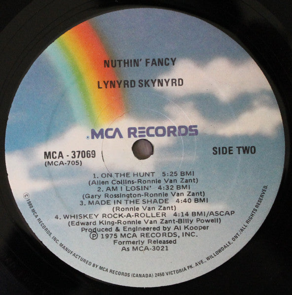 Lynyrd Skynyrd – Nuthin' Fancy - 1980-Southern Rock, Classic Rock (Vinyl )