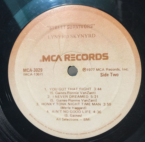 Lynyrd Skynyrd – Street Survivors 1980 Southern Rock (Vinyl)