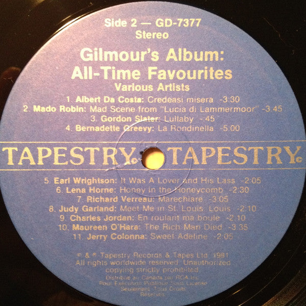Various – Gilmour's Album - All-Time Favourites - A Silver Jubilee Anthology – 1981 – Folk, World, & Country (vinyl lp)