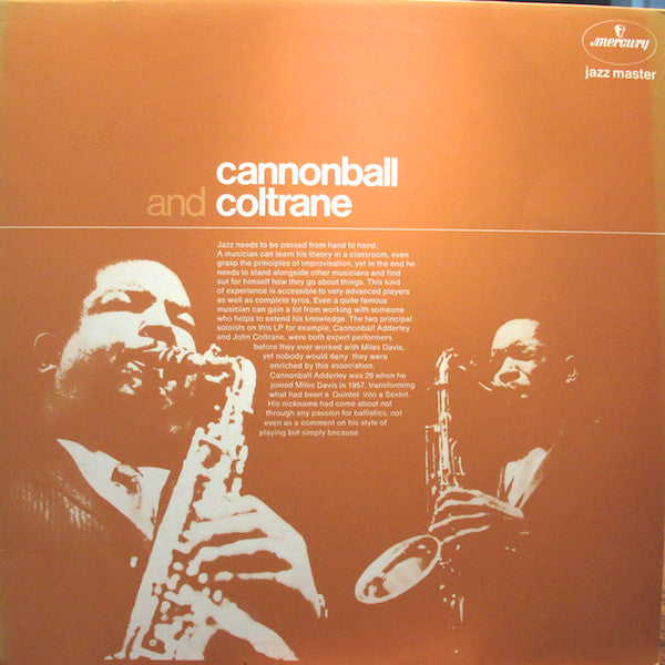 Cannonball Adderley, John Coltrane – Cannonball And Coltrane – 1971 – Jazz (vinyl lp)