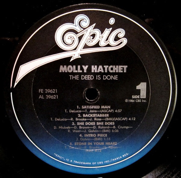 Molly Hatchet – The Deed Is Done – 1984 – Blues Rock / Rock & Roll / Hard Rock (vinyl lp)