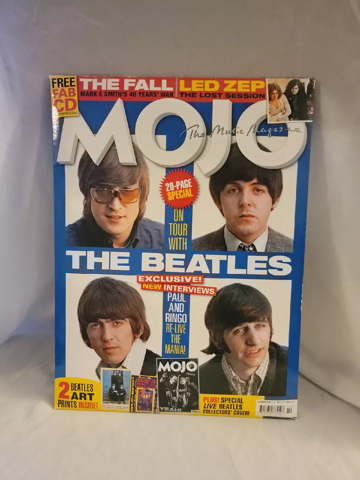 MOJO Magazine Oct 2016 The Beatles Collectors Cover + Beatles Art And CD Inside