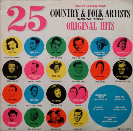 Various - 25 Great American Country & Folk Artists Singing Their Famous Original Hits cover