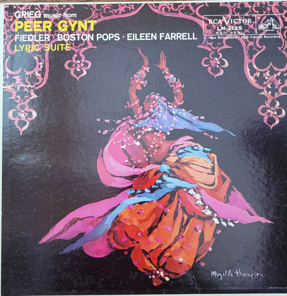 Edvard Grieg, Arthur Fiedler, Boston Pops Orchestra, Eileen Farrell – Music From Peer Gynt / Lyric Suite – 1957 – Romantic (vinyl lp)