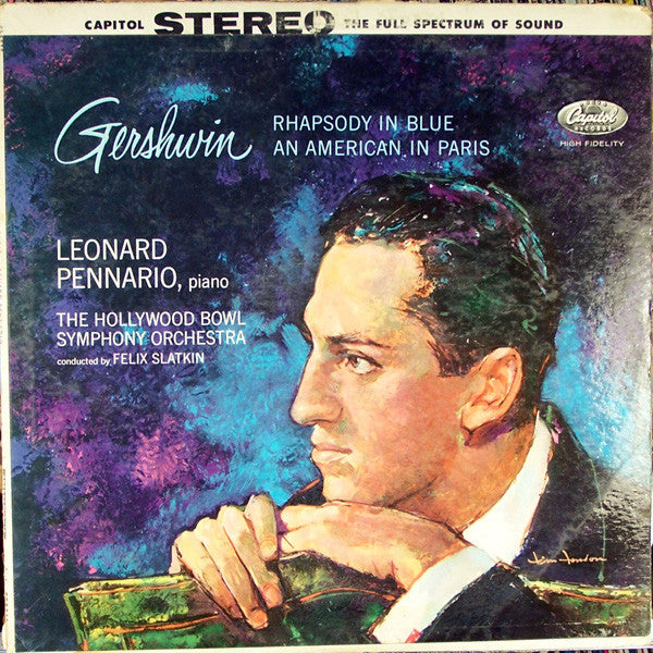 George Gershwin, The Hollywood Bowl Symphony Orchestra, Felix Slatkin, Leonard Pennario – Rhapsody In Blue / An American In Paris – 1959 – Modern (vinyl lp)