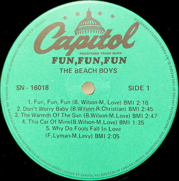 The Beach Boys – Fun, Fun, Fun – 1980 – Surf (vinyl lp) – Retro