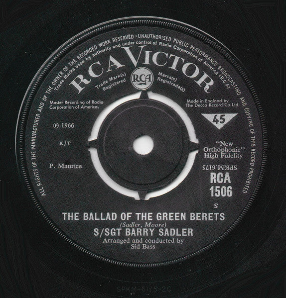 Barry Sadler - The Ballad Of The Green Berets cover