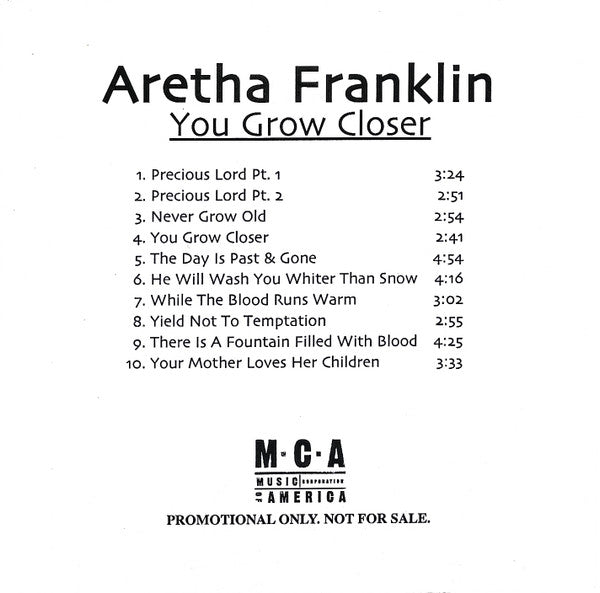 Aretha Franklin - You Grow Closer cover