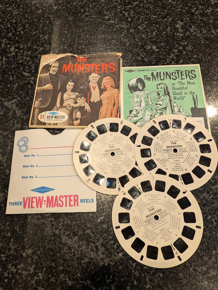 Sawyer's B481 The Munsters TV Show Herman view-master 3 REEL (used) Complete