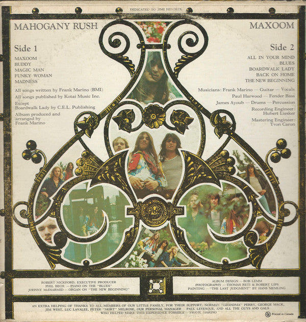 Mahogany Rush ‎– Maxoom -1972-  Blues Rock, Hard Rock, Psychedelic Rock (Vinyl)