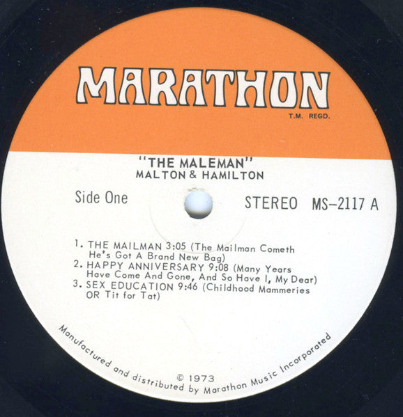 MALTON & HAMILTON – The Maleman ,1973, Comedy/Spoken Word (vinyl)