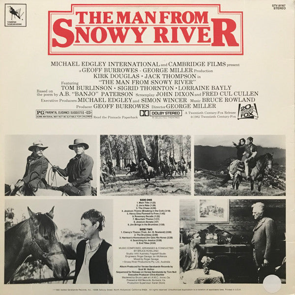 Bruce Rowland  The Man From Snowy River (Original Motion Picture Soundtrack) (Vinyl) NM