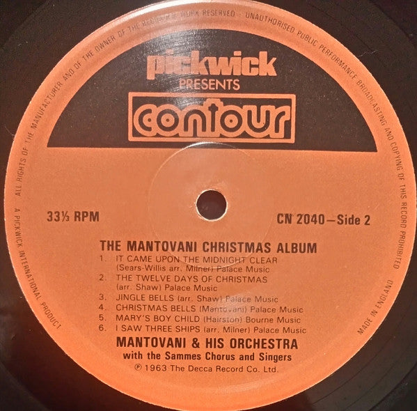 Mantovani & His Orchestra – The Mantovani Christmas Album – 1963 – Orchestral / Holiday (vinyl)