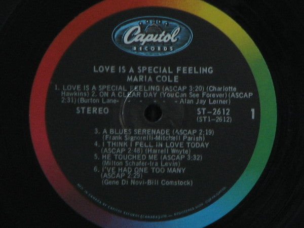 Maria Cole – Love Is a Special Feeling (Vocal Jazz/Easy Listening, Vinyl LP) ST‑2612
