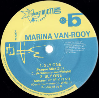 Marina Van-Rooy – Sly One - 1990-	Electronic, House (Uk Import 12 " Single )