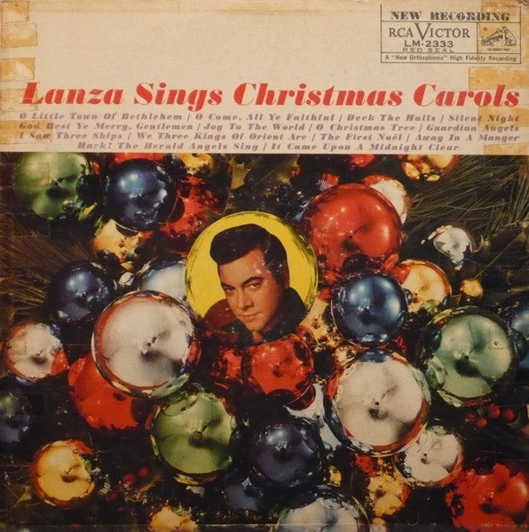 Mario Lanza – Lanza Sings Christmas Carols - 1959- Pop, Classical Style: Vocal, Holiday ( vinyl ) NM