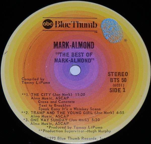 Mark-Almond – The Best Of Mark-Almond 1973-Jazz, Rock Style: Prog Rock, Jazz-Rock vinyl)