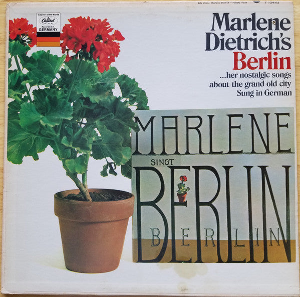 Marlene Dietrich – Marlene Dietrich's Berlin (Her Nostalgic Songs About The Grand Old City) -1966-Chanson, Vocal, Schlager (Vinyl) NM