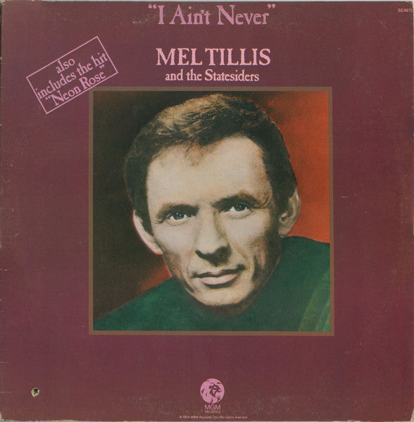 Mel Tillis And The Statesiders I Ain't Never - 1972-	Folk, World, & Country (Vinyl) Bargain Bin