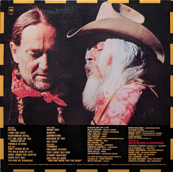 Willie Nelson, Leon Russell – One For The Road – 1979 – Country