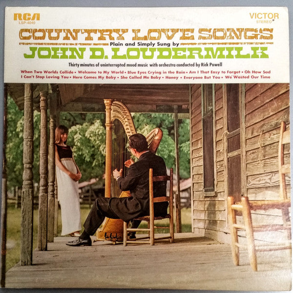 John D. Loudermilk – Country Love Songs Plain And Simply Sung By – 1968 – Country (vinyl lp)