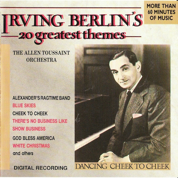 Allen Toussaint Orchestra, The - Irving Berlin's 20 Greatest Themes (Dancing Cheek To Cheek) cover