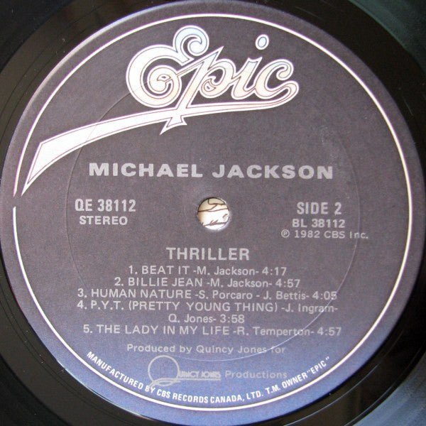 Michael Jackson Thriller- 1982- Funk / Soul, Pop (Clearance Vinyl ) definite mark long - ** SOLD AS IS **