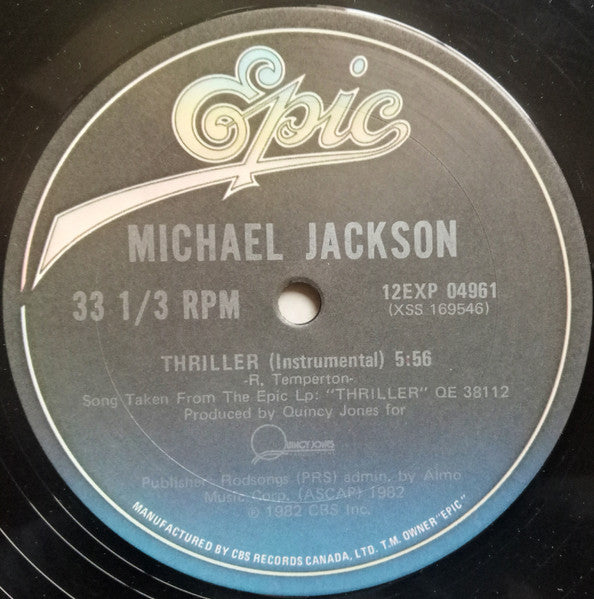 Michael Jackson Thriller- 1982- Funk / Soul, Pop (Clearance Vinyl ) definite mark long - ** SOLD AS IS **