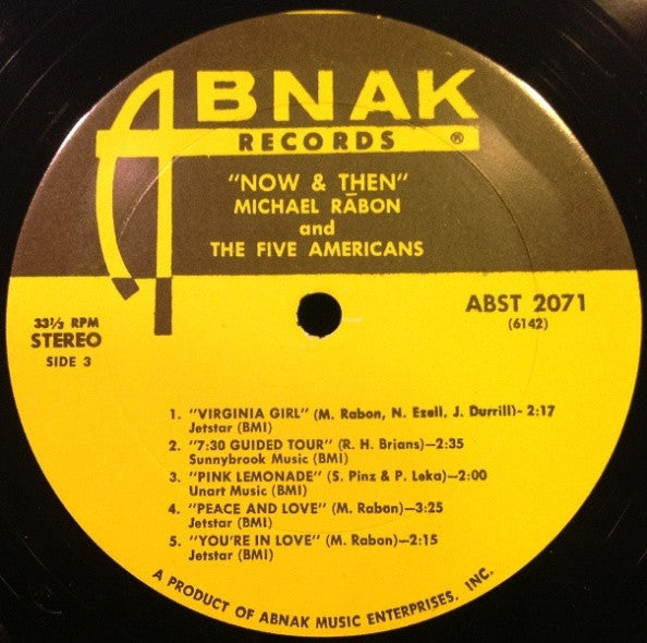 Mike Rabon & The Five Americans – Now And Then 1969-Rock Style: Psychedelic Rock (Rare Vinyl)