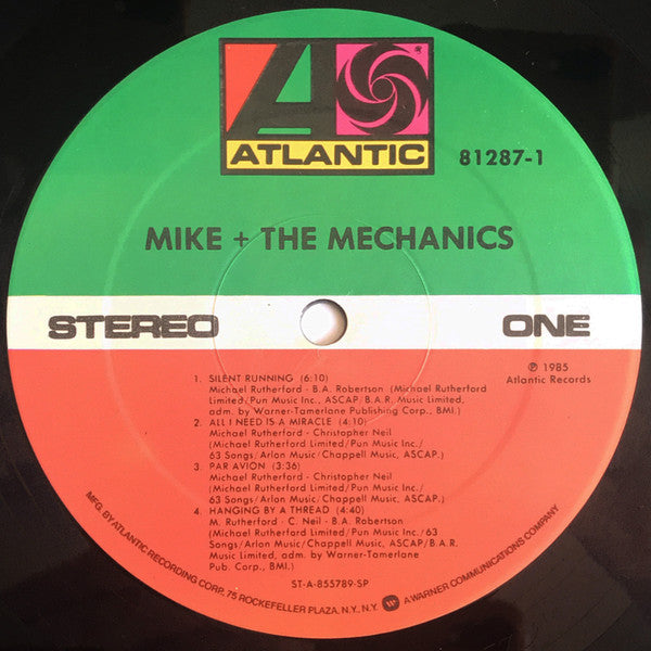 Mike + The Mechanics  Mike + The Mechanics 1987 Electronic, Rock Style: Pop Rock (Vinyl)