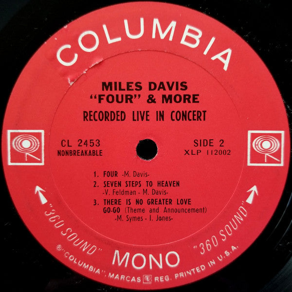 Miles Davis – 'Four' & More (Recorded Live In Concert) - 1966-Jazz Style: Hard Bop, Modal (Vinyl)