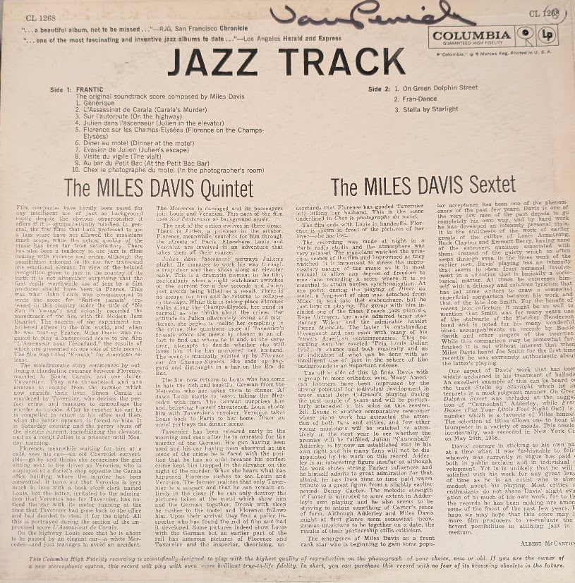 Miles Davis – Jazz Track - 1961-jazz Style: Hard Bop (Rare Vinyl)