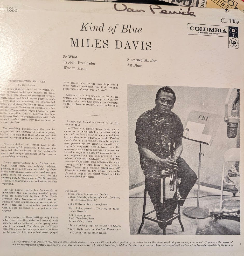 Miles Davis – Kind Of Blue -1963- Jazz , Bop, Modal (Rare Vinyl) MISPRINT