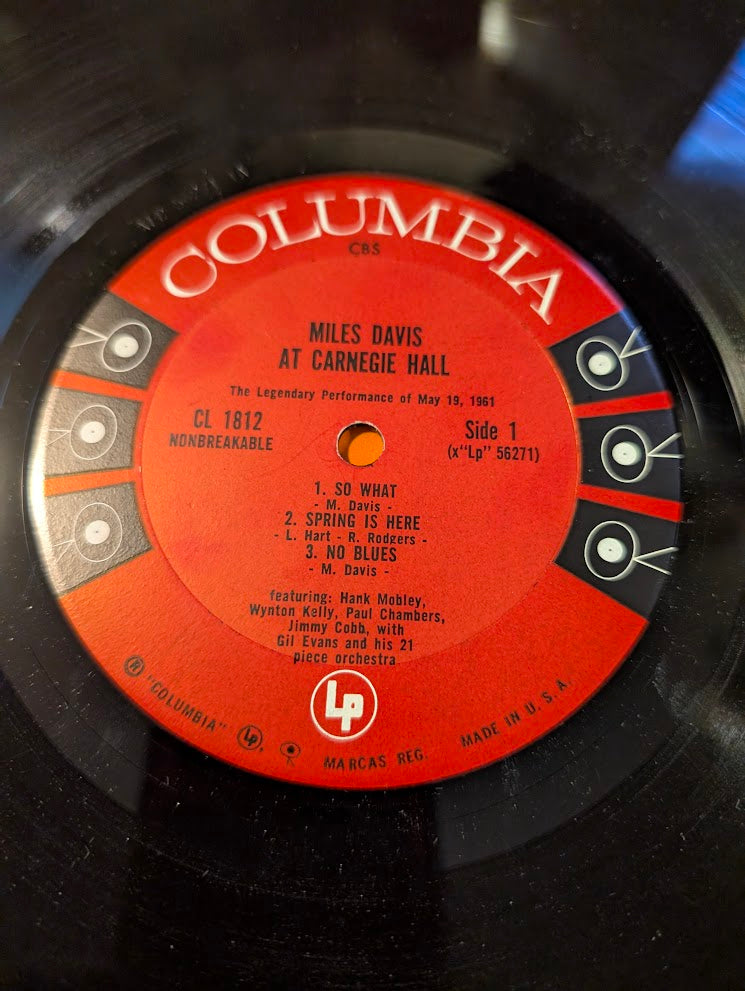 Miles Davis – Miles Davis At Carnegie Hall - 1962-Jazz Style: Hard Bop, Modal ( extremely rare 1st pressing )