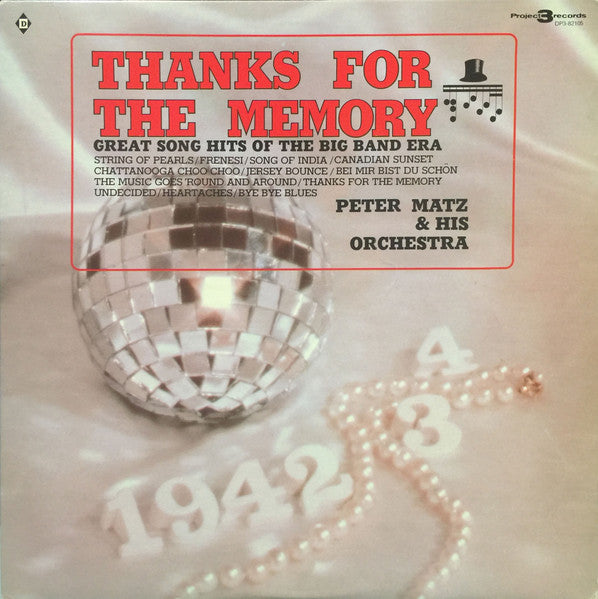 Peter Matz – Thanks For The Memory – 1979 – Big Band (vinyl lp)