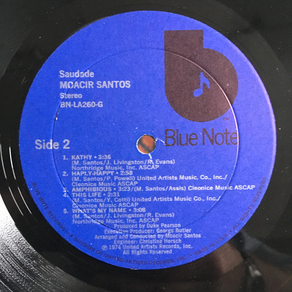 Moacir Santos – Saudade - 1974-Jazz Style: Smooth Jazz, Latin Jazz, Bossa Nova (Vinyl)
