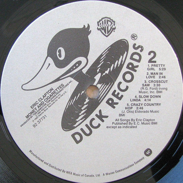 Eric Clapton ‎– Money And Cigarettes -1983 classic rock (vinyl) Near Mint