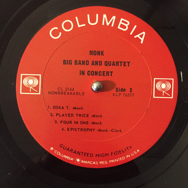 Thelonious Monk – Big Band and Quartet in Concert – 1964 – Live Jazz / Post-Bop  (vinyl)