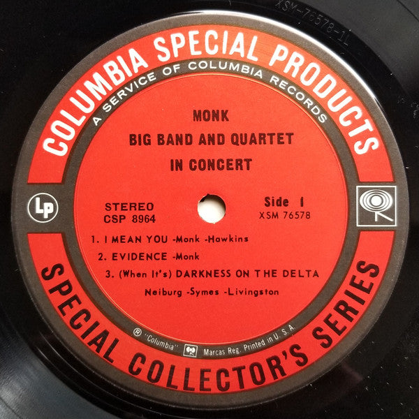 Thelonious Monk – Big Band and Quartet in Concert – 1964 – Live Jazz / Post-Bop  (vinyl) SEALED COPY