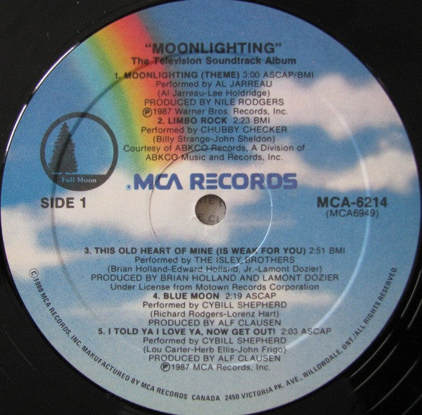 Moonlighting - The Television Soundtrack Album 1987 	Jazz, Rock, Funk / Soul Style: Soul-Jazz, Rock & Roll, Pop Rock (vinyl)