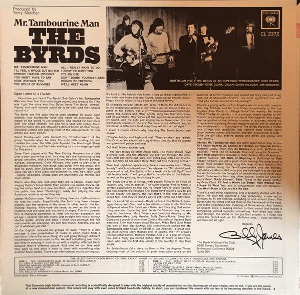 The Byrds – Mr. Tambourine Man – 1965 – Folk Rock (Vinyl)